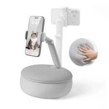  Cell Phone Pillow Holder mini iPhone Stand for Bed, Upgraded mini Angle & Grey