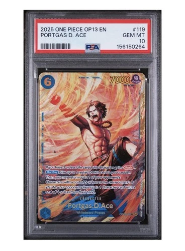 2025 ENGLISH ONE PIECE OP13-CARRYING ON HIS WILL #119 PORTGAS D. ACE PSA 10 🔥📈
