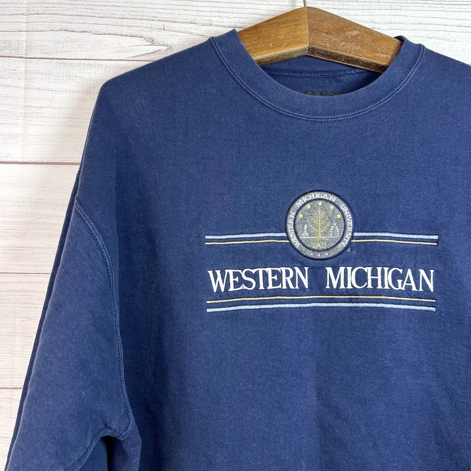 Sudadera De Colección Western Michigan University Cuello Redondo Talla XL Jansport EE. UU. 90s Foto 3 de 4