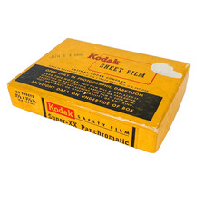 Vintage Kodak Super XX Panchromatic Sheet Film 2.5x3.5 Sealed Box Exp 1953 NOS