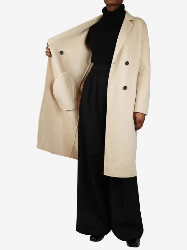 Women Claudie Pierlot Coat Beige Wool S - Bild 3 von 4