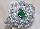 2CT Heat Treated Green Tourmaline 925 Sterling Silver Ring Jewelry Sz 8 L1-2 — photo 1