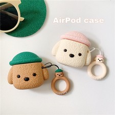 Cute Creative Pet Hat Teddy Dog Earphone Case For Airpods 4/3 Pro 3 2 1 Cover