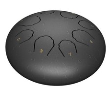 Professional Steel Tongue Drum for Adults  Kids - 6 inch Hand 6 Inch Black