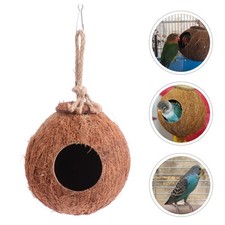 Coconut Shell Bird Nest Budgie House Hanging Birdhouse for Parrot