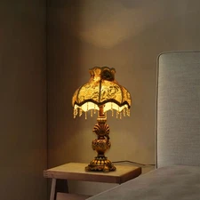 European Style Table Lamp Desk Lamp American Retro with Push-button Switch