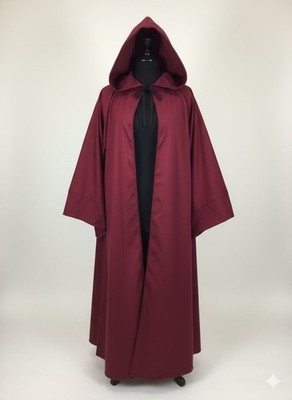 Baumwolle Drill Mittelalter Gewand Jedi Zauberer ausgestellter Umhang LARP Cosplay Kostüm hergestellt in UK