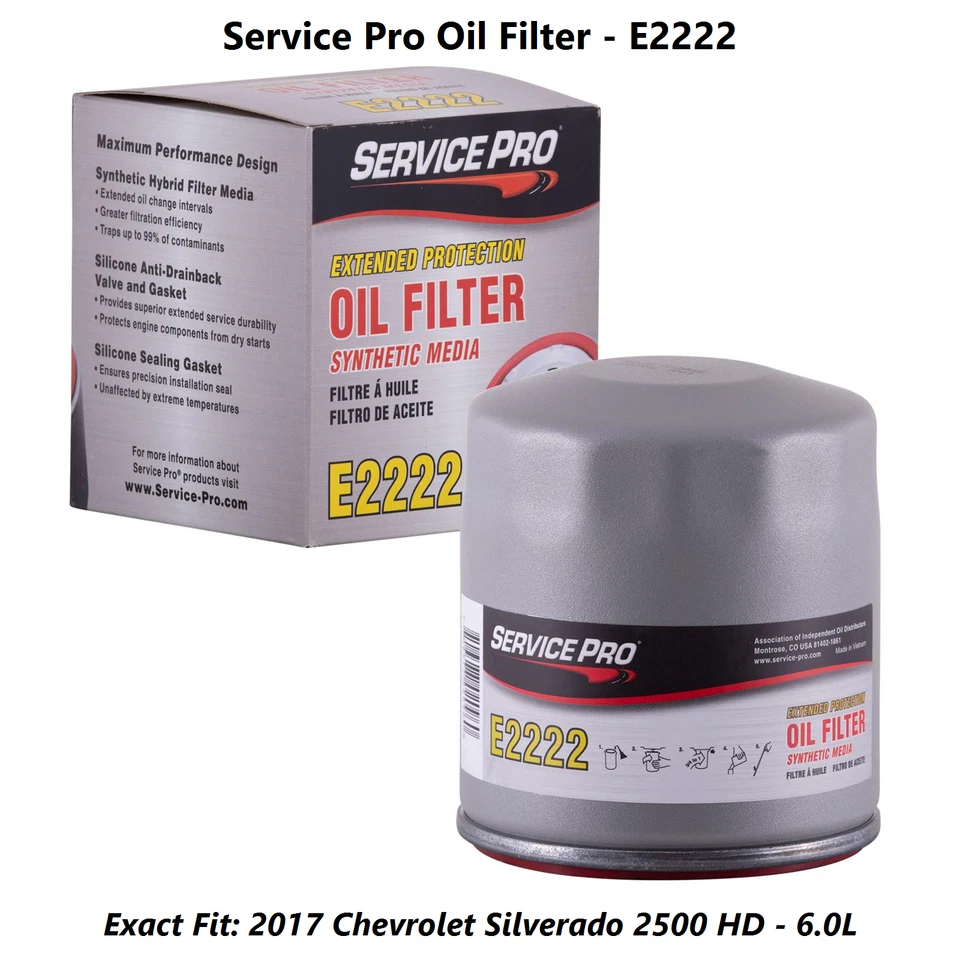 2017 Chevrolet Silverado 2500 HD 6.0L Oil, Air & Cabin Filter Kit (5W-30) Foto 3 de 4