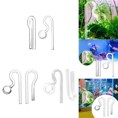 Aquarium Lily Tube Zufluss/Abfluss Leicht zu reinigendes Skimmer Glas Lily