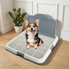 Dog Pee Pad Holder with High Wall Large Puppy Potty Training Tray with Mesh