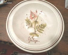 VINTAGE HAND PAINTED CERAMIC XWALL PLATE HERBS WORKSHOP.MAIOLICA TER RACOTTA