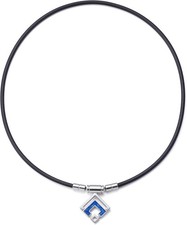 Colantotte TAO ARAN Mini Silver Blue Lame Magnetic Necklace M