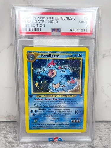 Pokémon Neo Genesis 1st Edition Holo Rare Feraligatr 5/111 PSA 9