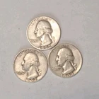 1952-P 1952-D 1952-S Washington Silver Quarter PDS SET