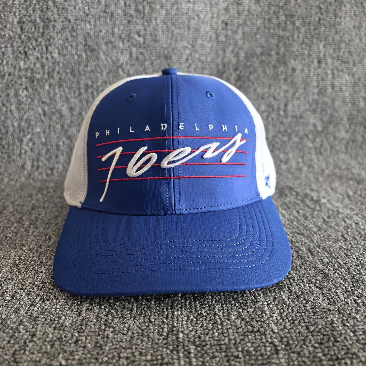 47 Brand Philadelphia 76ers NBA Trucker Hat Blue White Snapback Cap E682