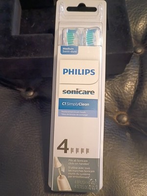 Philips Sonicare SimplyClean (C1) Replacement Toothbrush Heads 4 Pack HX6014/65
