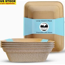 Eco-Friendly Disposable Cat Litter Boxes Sturdy Odor Control Travel Use
