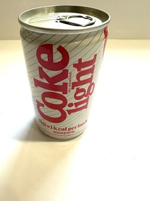 Vintage 1980s Coca-Cola Light Can 33cl Sweden Diet Coke Euro Squat Can. Clean