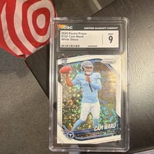 Panini Prizm 2025 Cam Ward #352 White Disco Rookie Parallel CGC 9