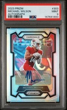 2023 Panini Prizm Michael Wilson Autograph Silver #303 PSA 9 MINT