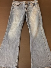 American Eagle Bootcut Super Stretch Jeans Med Wash Womens Sz 9 Everyday Denim