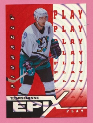 1997-98 Pinnacle Epix Play Orange Teemu Selanne Card # E15 NM/MT+