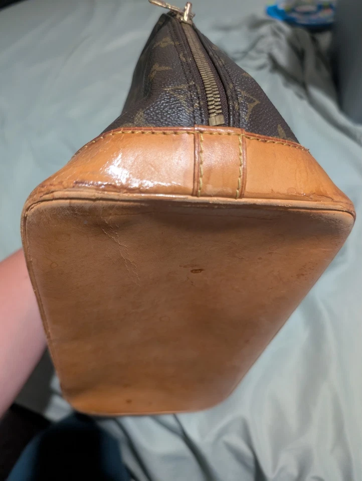 Auténtico Bolso de Mano Louis Vuitton Alma PM Marrón Lona Cuero Necesita Reparación Foto 4 de 4