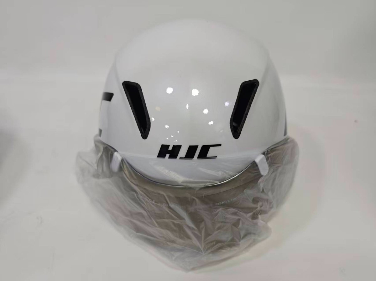 Casque Aéro HJC Adwatt 1.5 – Testé En Soufflerie – Construction In-Mold – Taille XS/S (51-56 Cm) – Blanc, Unisexe Adulte