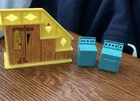 Vintage Fisher Price Little People House Stairway/washer/oscar