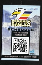 Colorado Eagles 2024-25 Hockey Pocket Schedule Coors Light AHL Avalanche