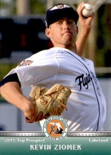 2015 Florida State League Top Prospects #24 Kevin Ziomek Springfield MA Card