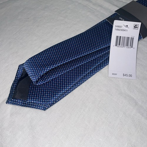 Van Heusen Stain Shield + Necktie Blue White - Picture 5 of 7