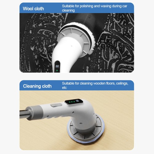 USB Charging Power Scrubber 9 Replacement Electric Spin Scrubber - Photo 4/12