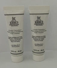 Kiehl's Clearly Corrective Brightening & Exfoliating Cleanser 1 oz -Lot Of 2