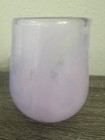 Lavender Swirl Hand Blown Art Glass Mini Vase Tumbler SIGNED/DATED Mint! — photo 3