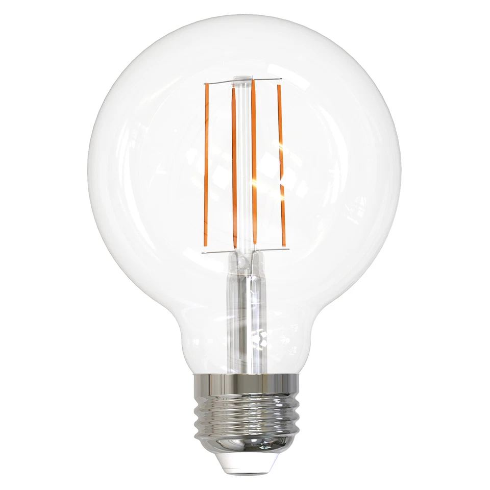 LED G25 Edison Globe Light Bulb 8.5W(100W=) E26 2700K Warm White 4-Pack - Image 2 of 2