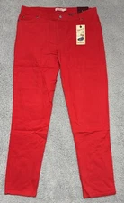 Judy Blue Cotton Twin Skinny Pants Womens XL Skinny Red JB8512PL NEW 34x30