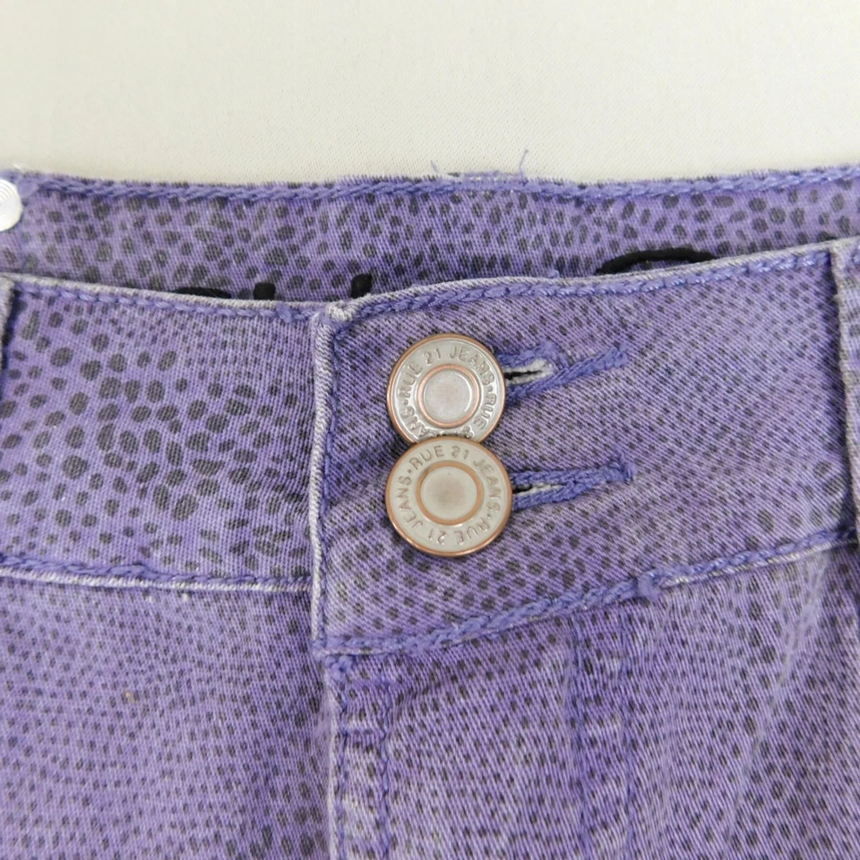 Minifalda micro de algodón elástico Y2K Rue21 - 9, estampado de pitón púrpura #338 Foto 2 de 4