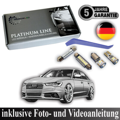 13x LED Innenraumbeleuchtung Komplettset für Audi A6 C7 4G Limo CANBUS SMD Weiß