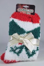 Christmas Cozies Ankle SOCKS-One Size Fit Most 'Red, Green & White' Design NWT!
