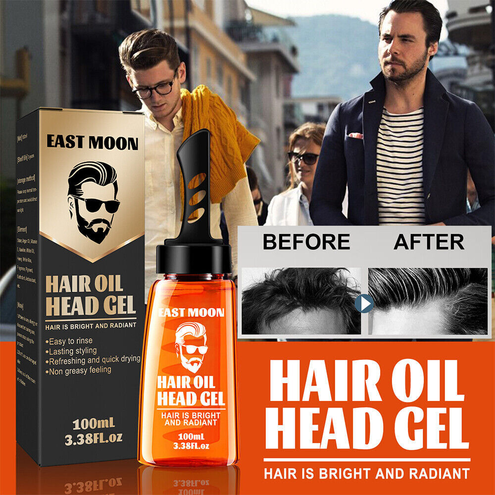 2 In 1 Hair Wax Gel With Comb Long Lasting Mens Fluffy Hair Gel Hair
