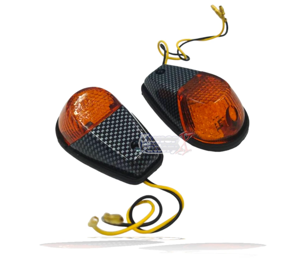 AMBER/Carbon Turbulent Signals FIT Honda CBR 600 900 929 954 1000 RR RVT VTR LED - Image 2 of 3