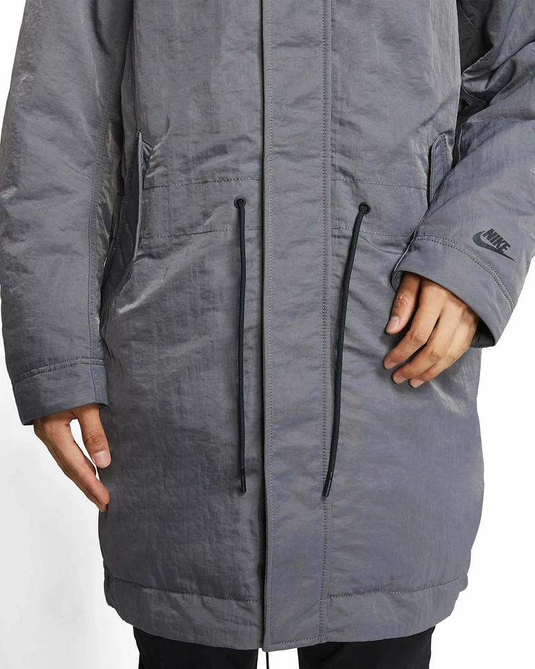 Chaqueta con Capucha Parka Relleno Plumón Ropa Deportiva Nike Para Hombre Bv4751-021 Talla Pequeña Gris Foto 4 de 4