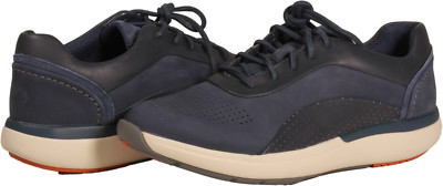 Clarks Unstructured Un Cruise Lace Womens Casual Sneaker Navy US Size 6.5 WIDE