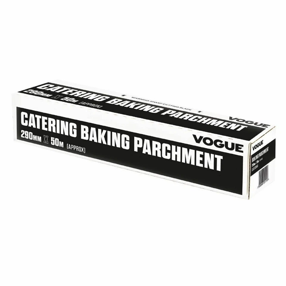 Vogue Baking Parchment 290(W)mm x 50(L)m With Serrated Plastic Cutting Blade