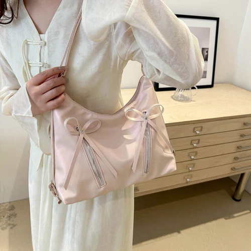 Women Girls Bow Shoulder Bag Korean Style Fashion Handbag Bow Underarm Bag - Picture 19 of 27