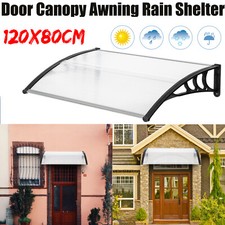 120*80CM Door Canopy Awning Shelter Front Back Porch Outdoor Shade Patio Roof UK