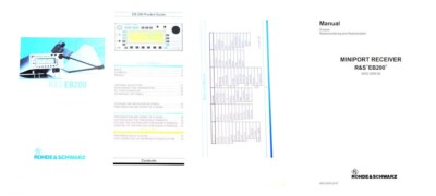 Rohde & Schwarz EB200 Miniport INSTRUCTION MANUAL + POCKET GUIDE