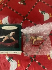 1996 Hallmark Miniature Ornament Rocking Horse 9th in Series NIB NEW IN BOX 