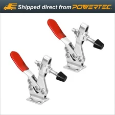 POWERTEC Horizontal Quick-Release Toggle Clamp, 500 lbs 225D - 2PCS (20325)